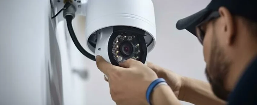 اختبار نظام كاميرات المراقبة بعد الصيانة